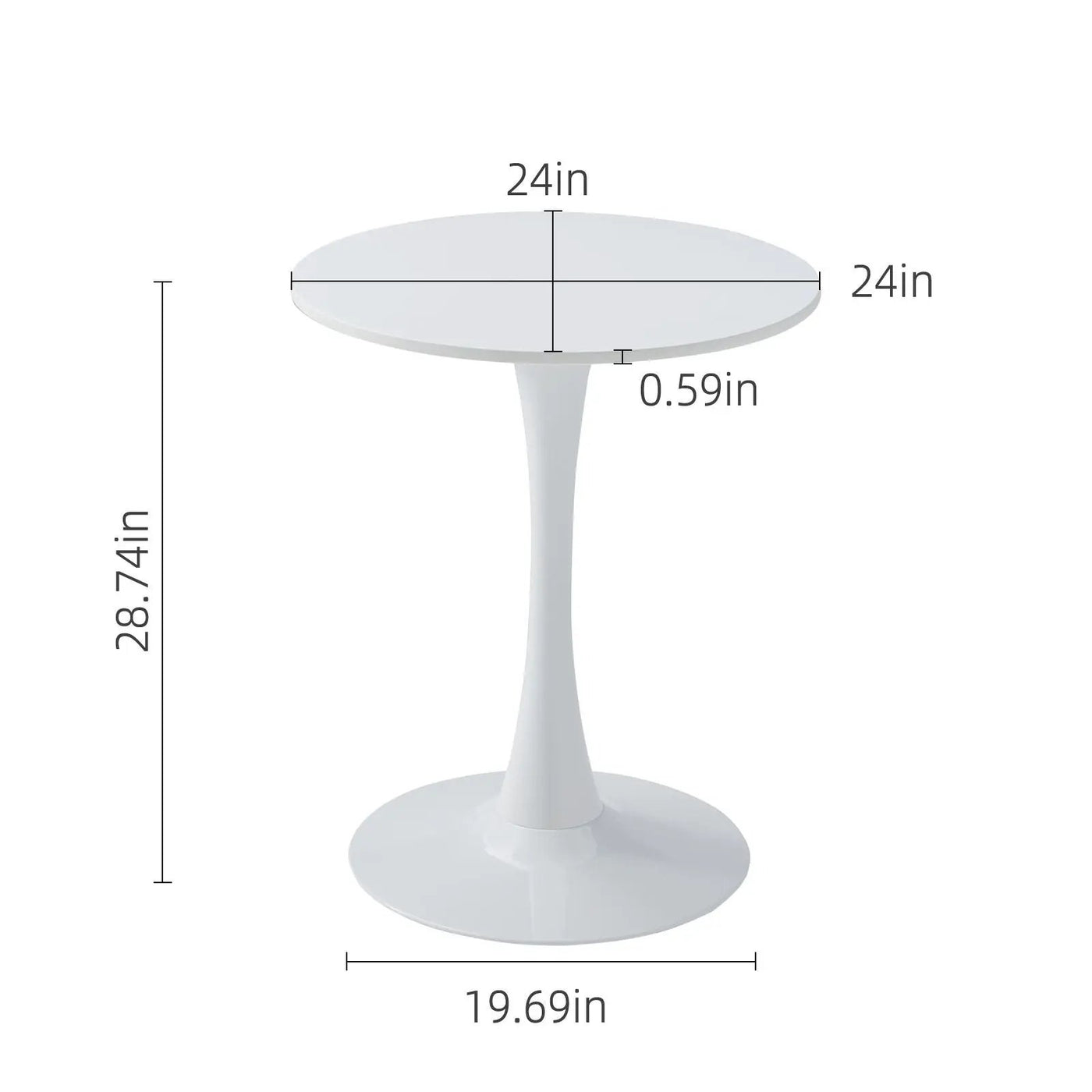 Round Dining Table With Tulip Style Base by Unique Piece Furniture