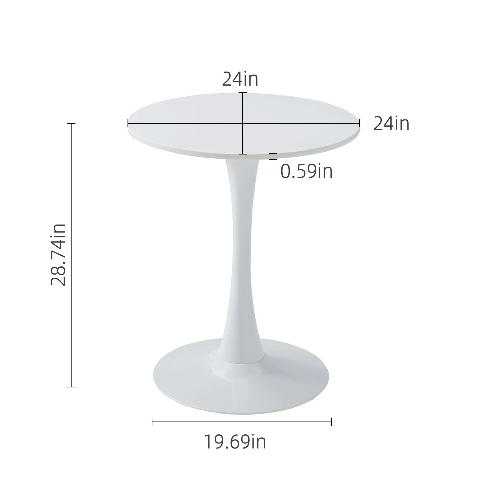 Round Dining Table With Tulip Style Base by Unique Piece Furniture