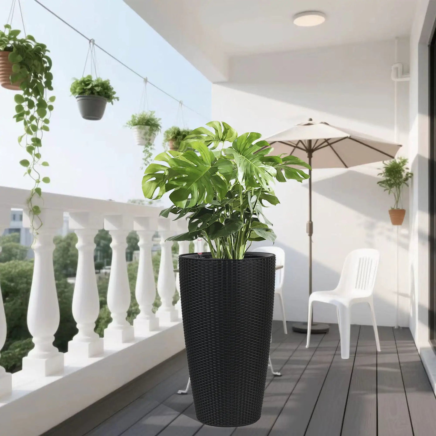 Tall Planters Set With Water Level Monitor And Auto Watering by HouseOfZazla