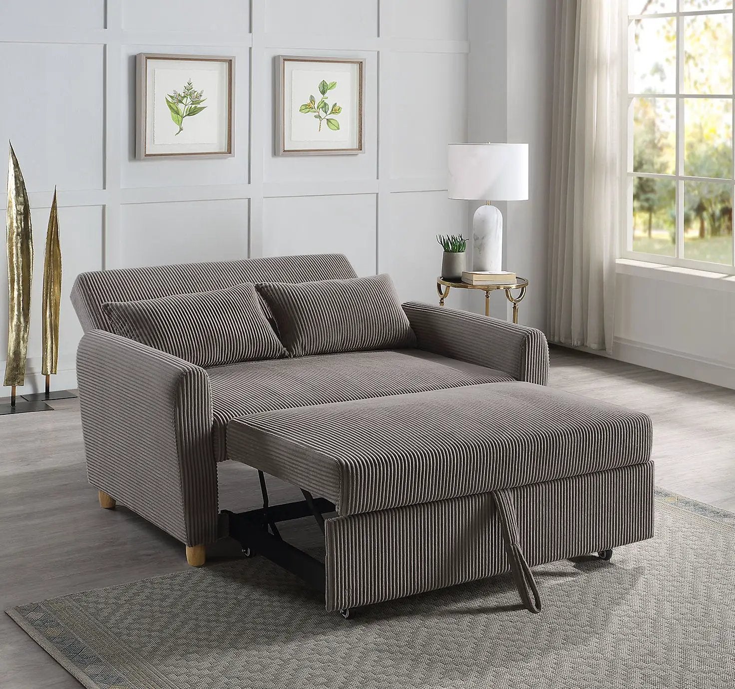 Justine - Convertible Sleeper Loveseat - Brown by Unique Piece Furniture