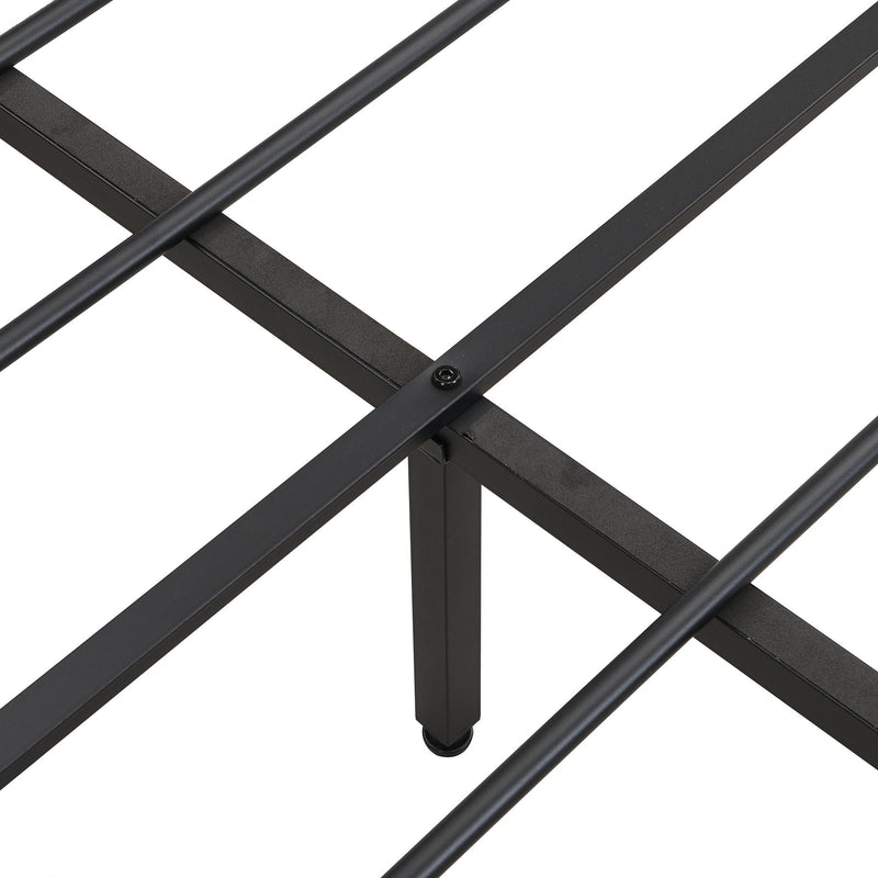 Modern Bed Frame With LED Lights, Upholstered Headboard, USB Charging by HouseOfZazla