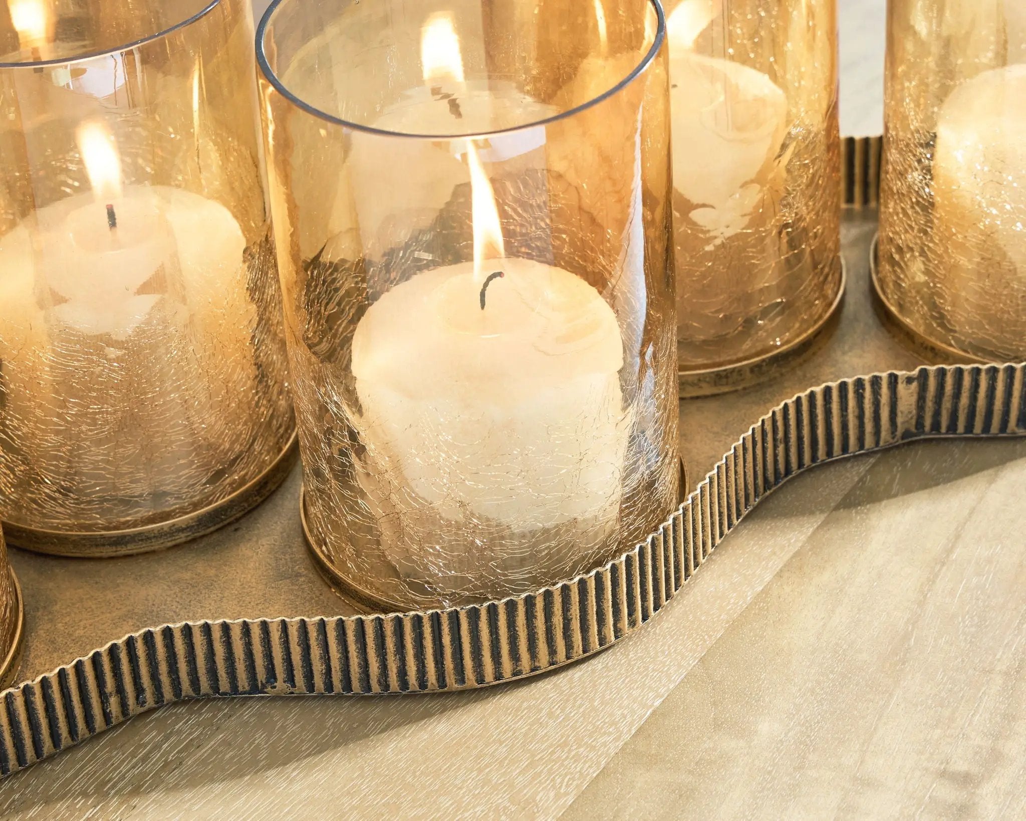 Evereton - Candle Holder - Antique Gold Finish by Unique Piece Furniture