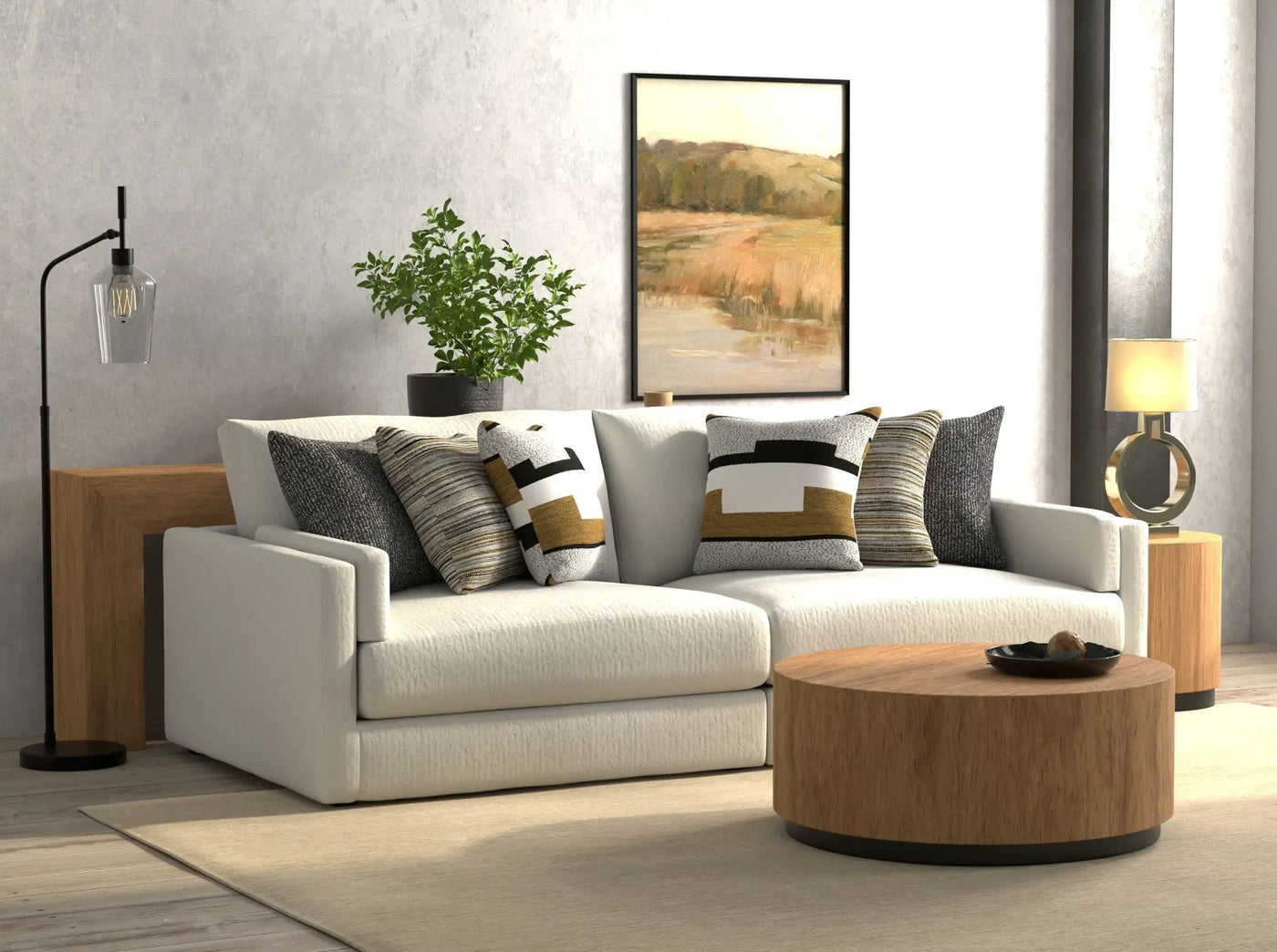 Trevor - 2 Piece Extra Deep Oversized Sofa by Unique Piece Furniture