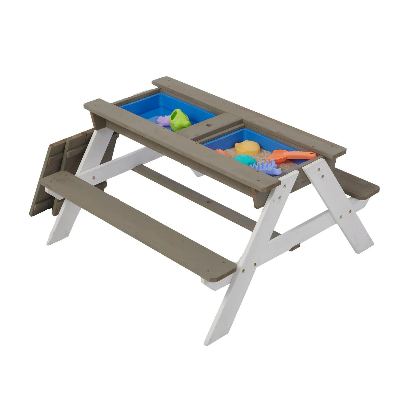 Kids Picnic Table With Sand and Water Table Conversion by HouseOfZazla