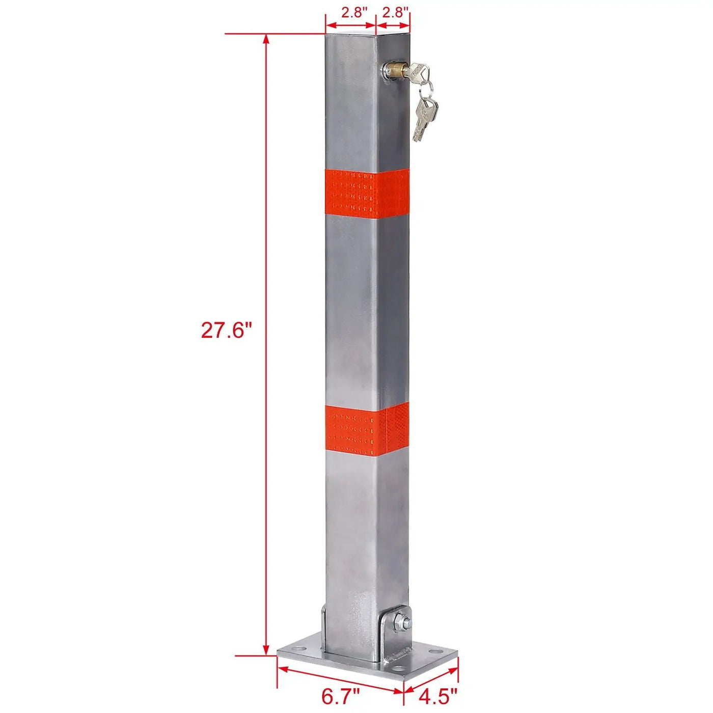Square Parking Bollard Pole Barrier With Lock for Car Parking Protection and Home Garage by HouseOfZazla