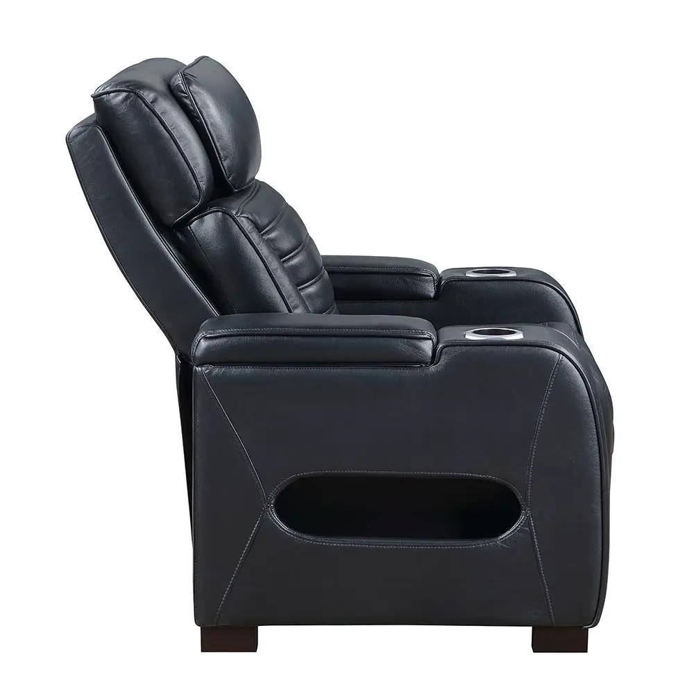 Ephron - Power Motion Recliner With Power Headrest & LED - Black by Unique Piece Furniture