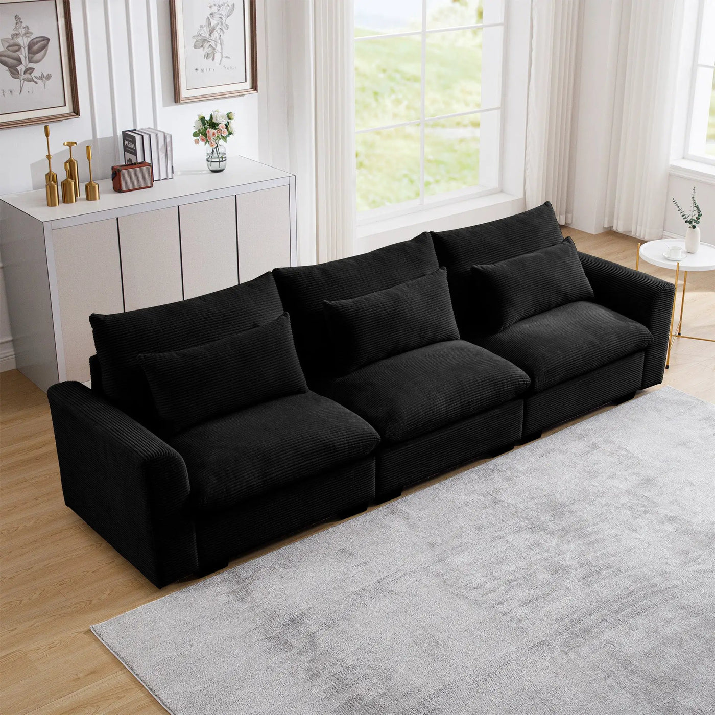 3 Seater Deep Seat Couch for Living Room by HouseOfZazla