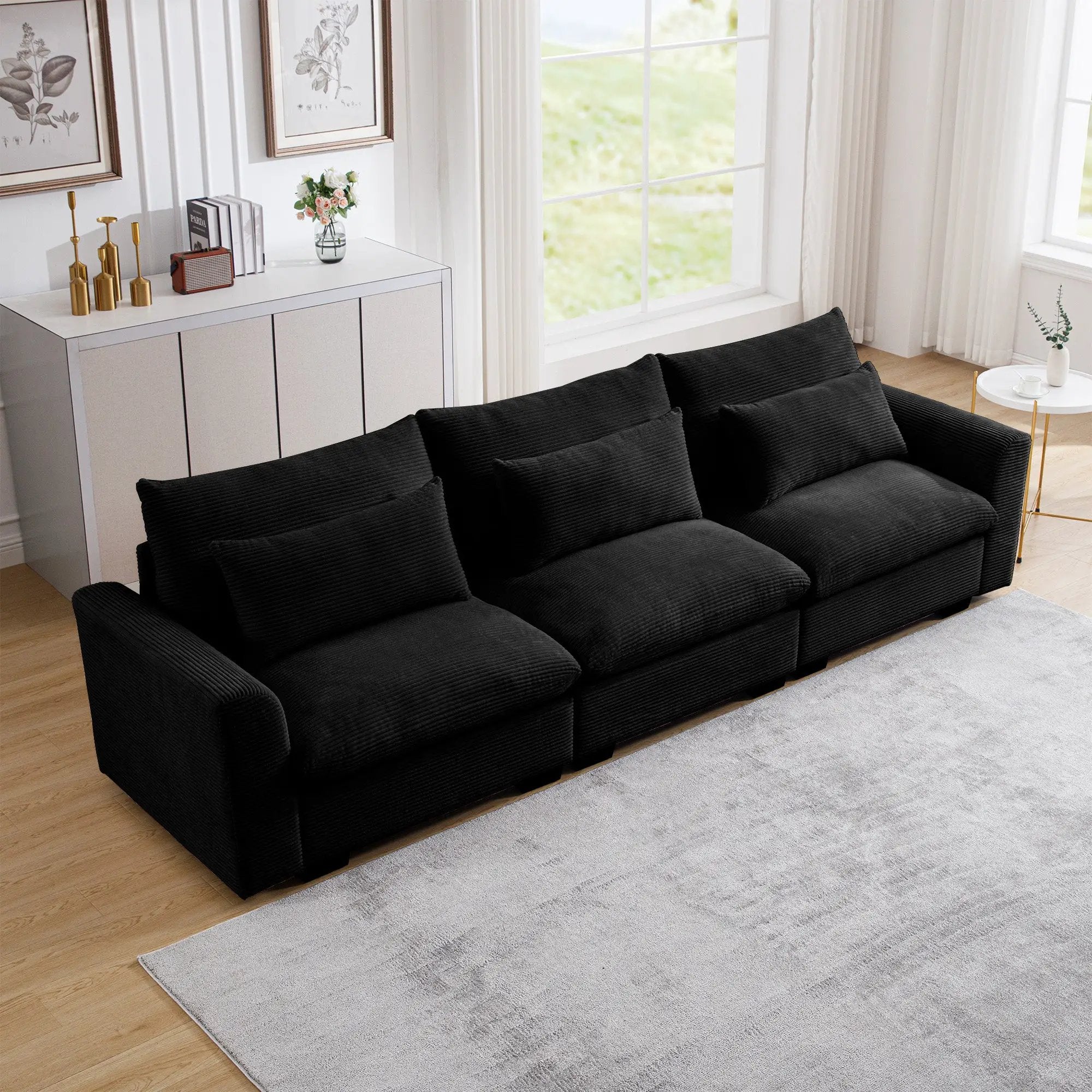 3 Seater Deep Seat Couch for Living Room by HouseOfZazla