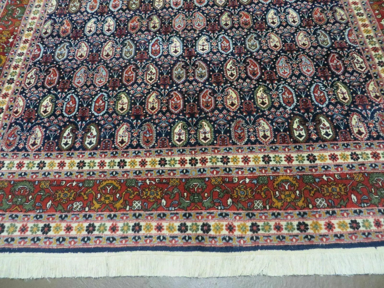 6' X 9' Vintage Fine Handmade India Paisley Rug Hand Knotted Carpet Organic Dye by Jewel Rugs