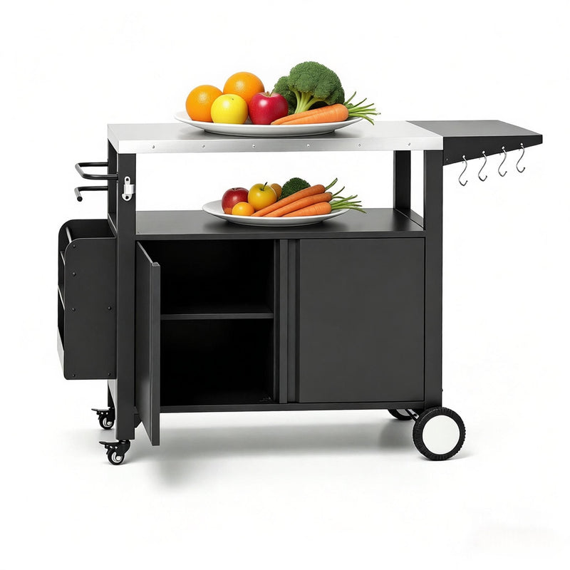 Convenient Kitchen Island, Movable Grill Cart Table, Oven Table, Versatile Bar Cart by HouseOfZazla