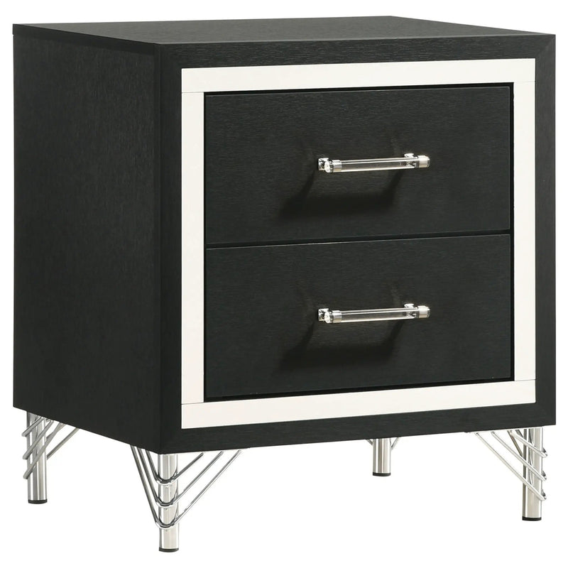 Lucia 4-piece Eastern King Bedroom Set Grey and Black by Unique Piece Furniture