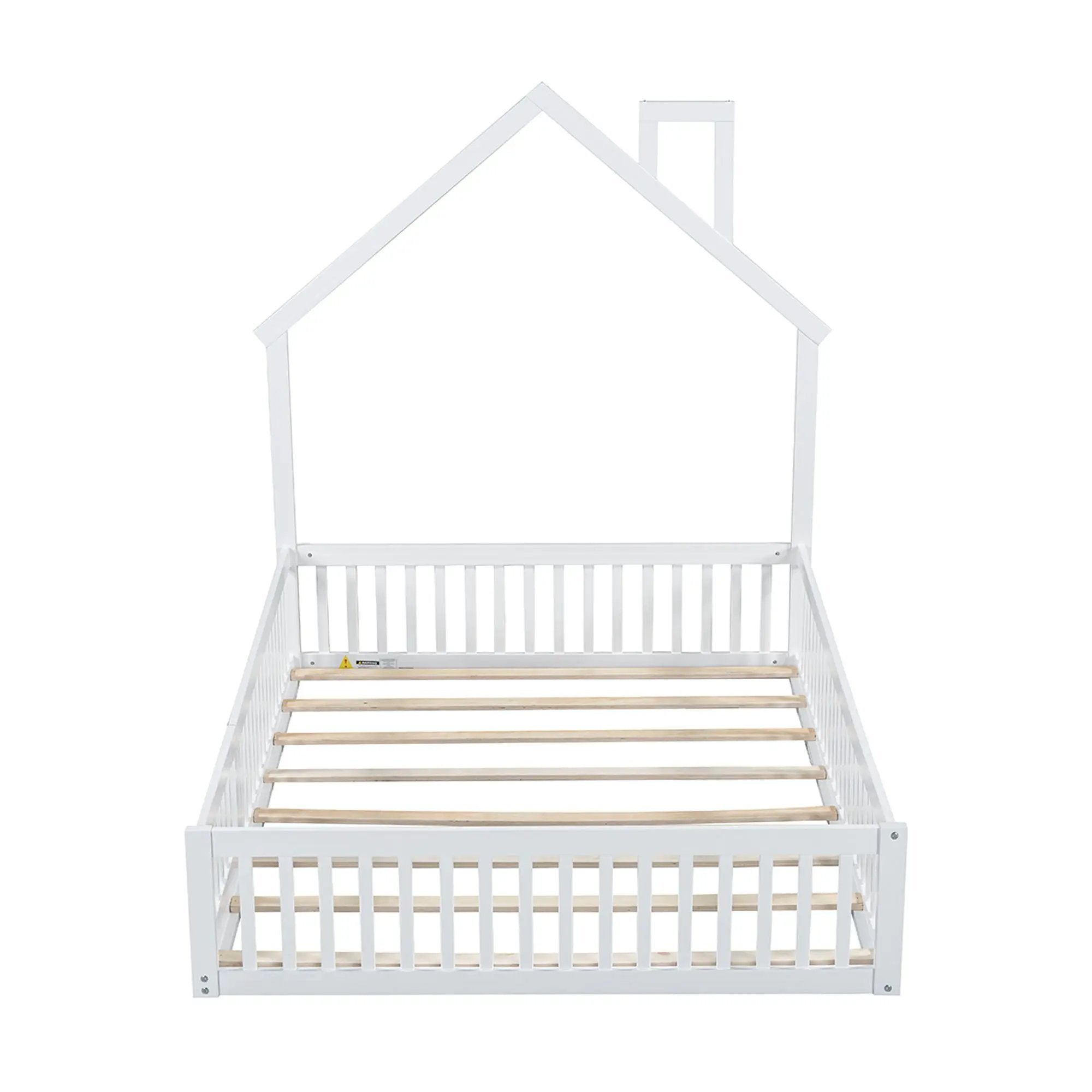 House Platform Bed With Guardrail by HouseOfZazla