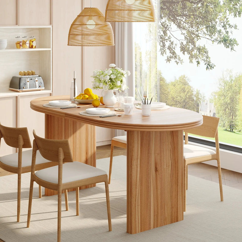 Modern Extendable Dining Table with Removable Extension Leaves by HouseOfZazla