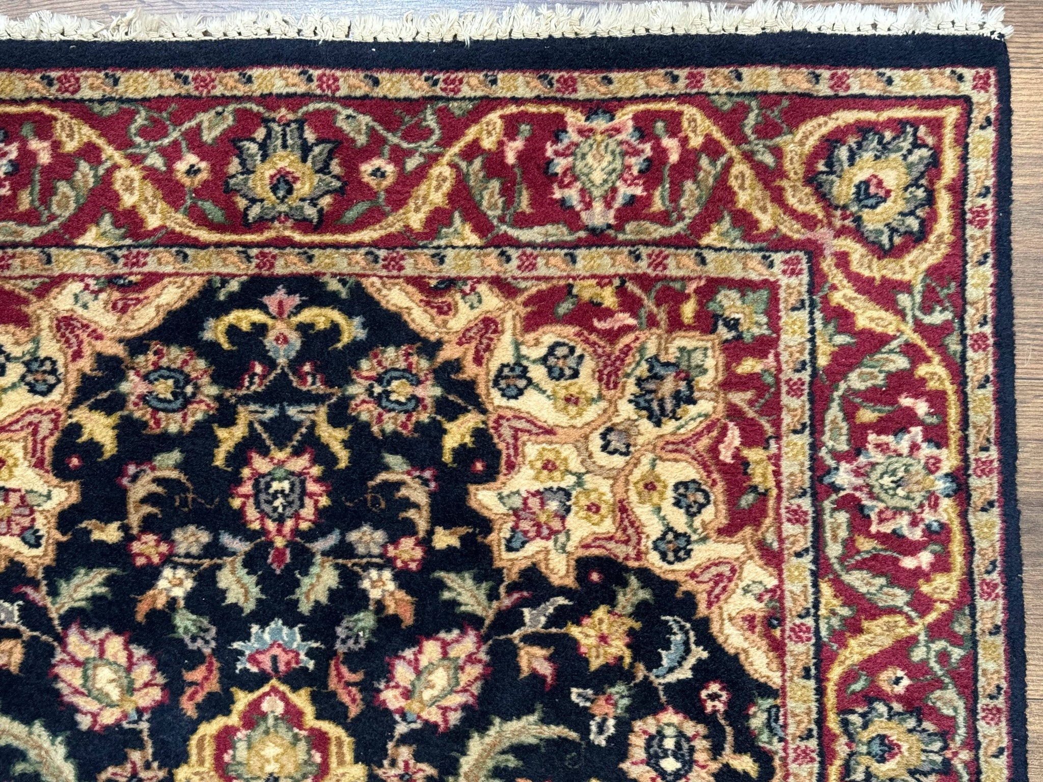 Pak Persian Sarouk Rug 3x5, Navy Blue and Red by Jewel Rugs