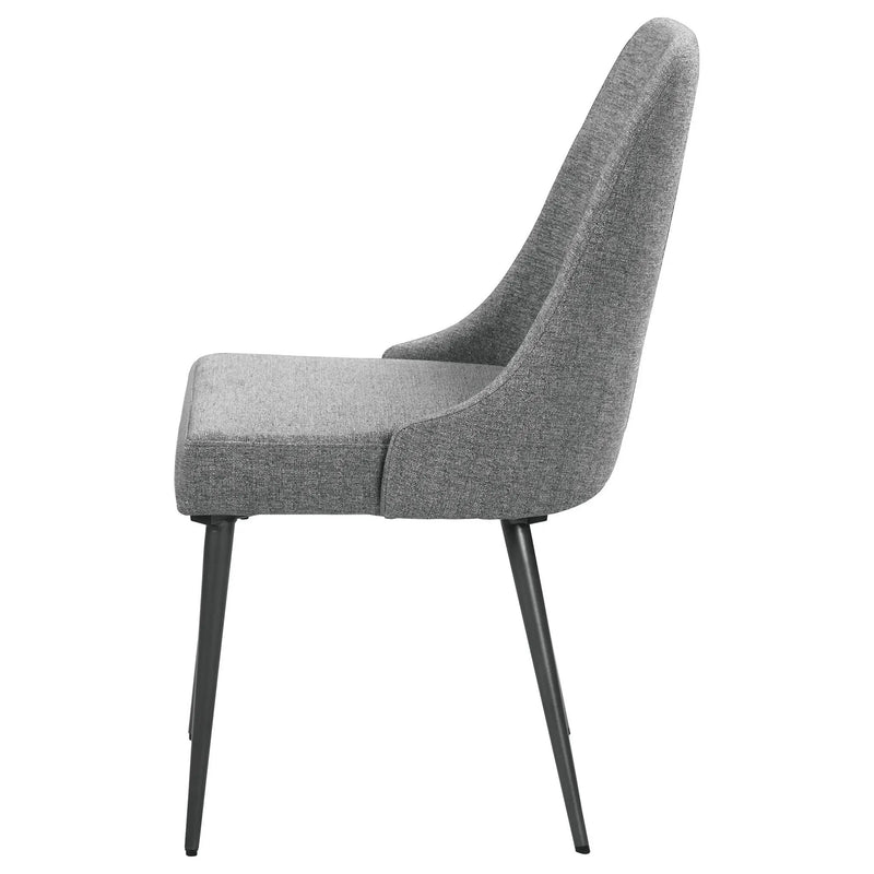 Side Chairs Upholstered With Tapered Legs (Set of 2) - Gray by HouseOfZazla