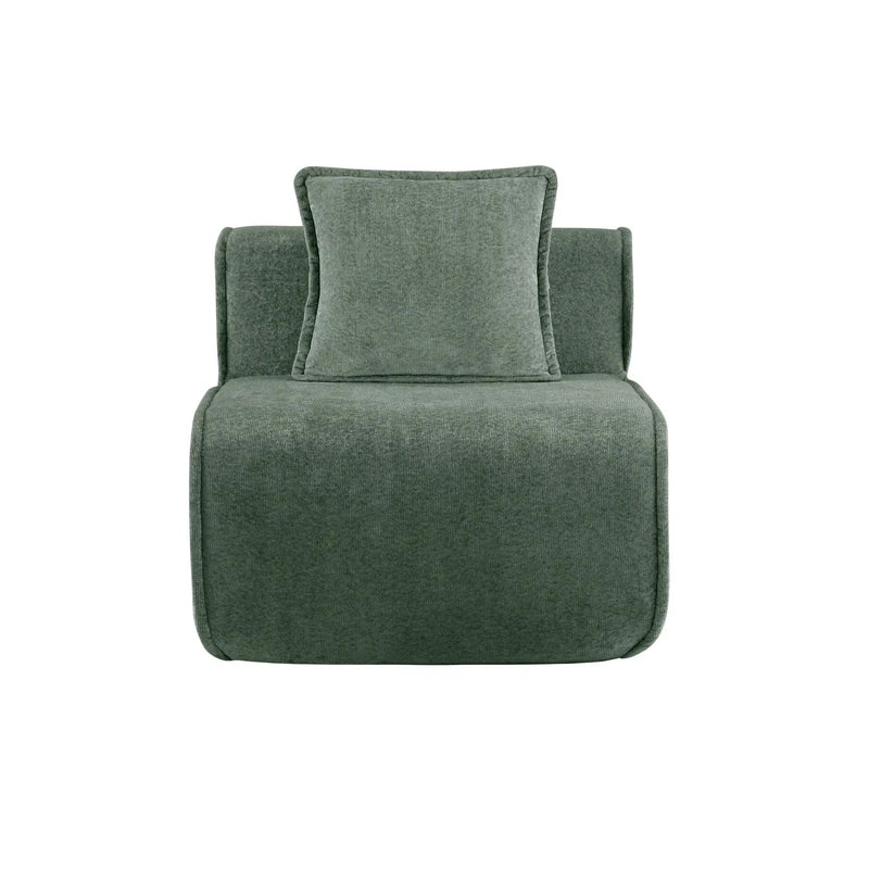 Armless Sofa Velvet-Green by HouseOfZazla