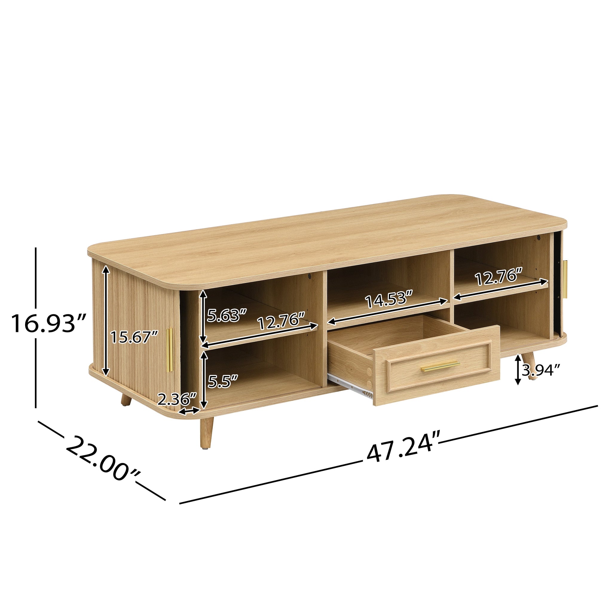 Mid-Century Modern Coffee Table with Storage by HouseOfZazla