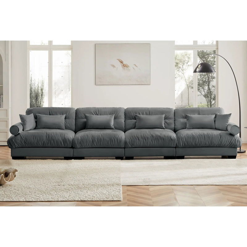 Super Comfort Oversized Modular Sectional Sofa, Deep Seat Convertible L Shaped Couch by Unique Piece Furniture