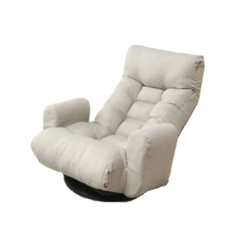 Modern With Metal Frame Swivel Game Lounge Chair With Adjustable Headrest And Waist Support, 360 Degree Rotatable Leisure Chair For Living Room - Gray by HouseOfZazla