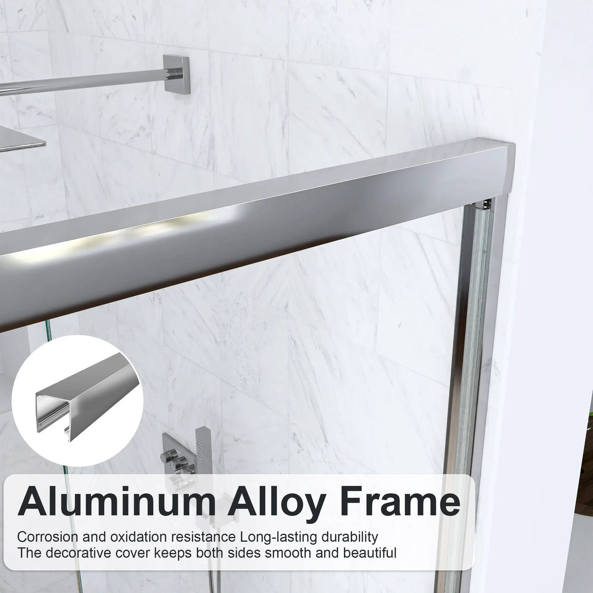 Semi-Frameless Double Sliding Shower Door by HouseOfZazla