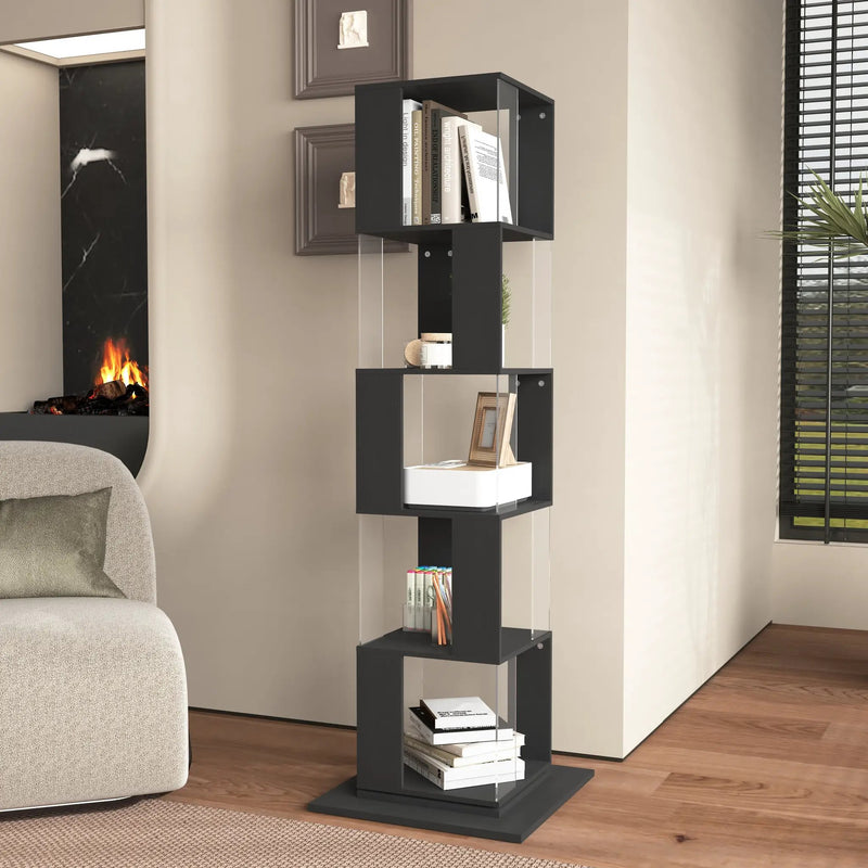 360° Rotating Bookshelf with Acrylic Plate by HouseOfZazla