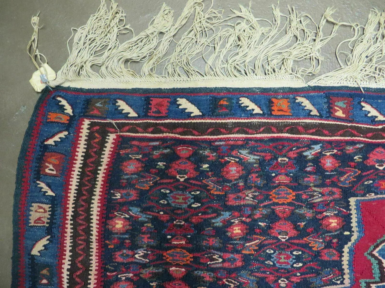 4' X 5' Antique Handmade Turkish Wool Kilim Flat weave Rug Blanket Tribal by Jewel Rugs
