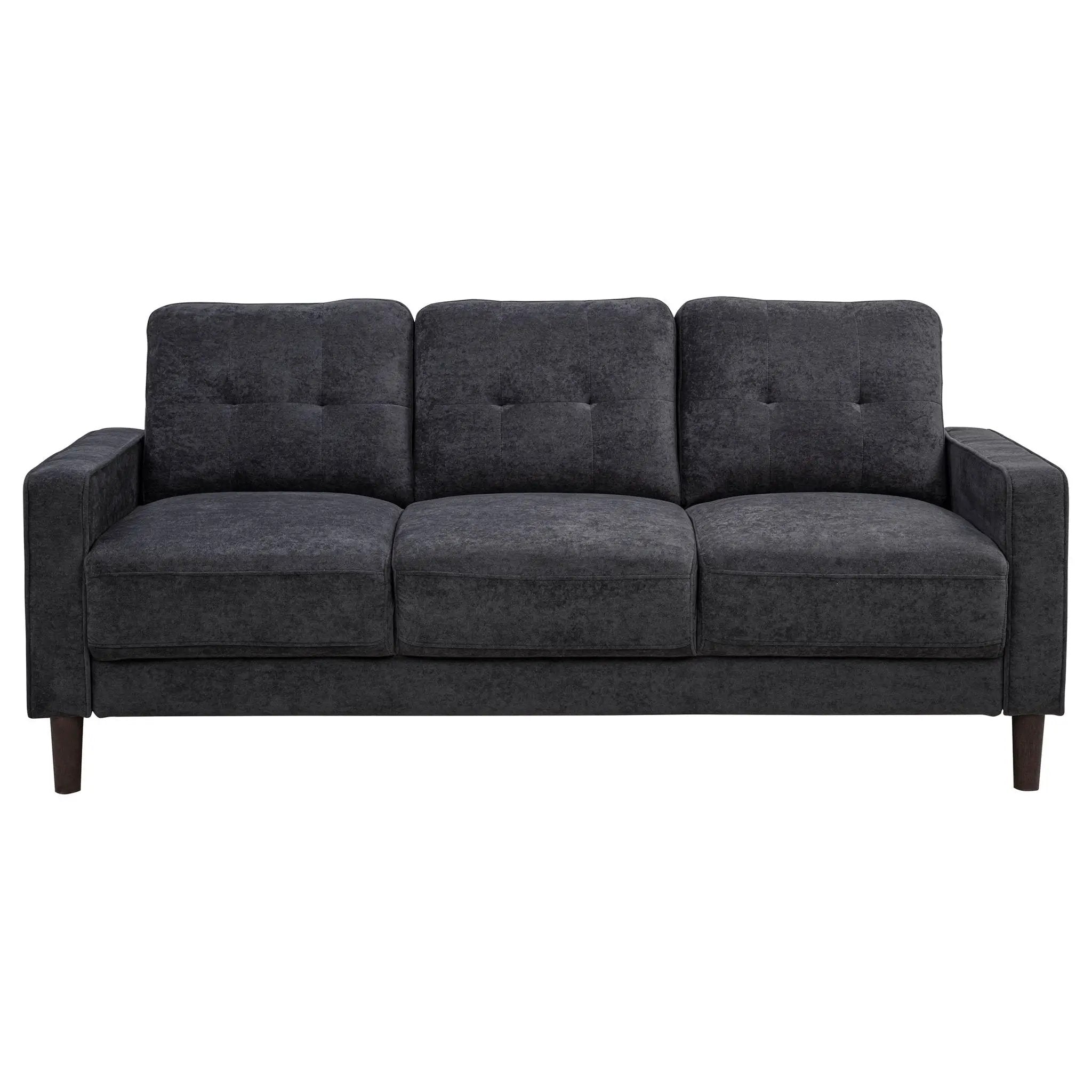 Bowen II 3-piece Upholstered Track Arm Sofa Set Steel Grey by Unique Piece Furniture