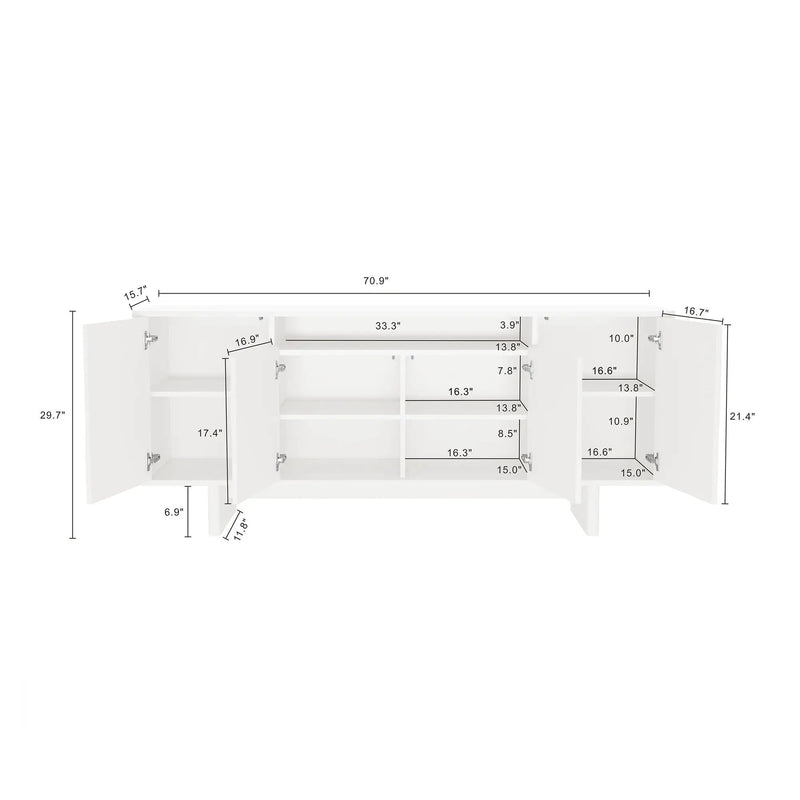 Ella - Sideboard With Adjustable Shelves by HouseOfZazla