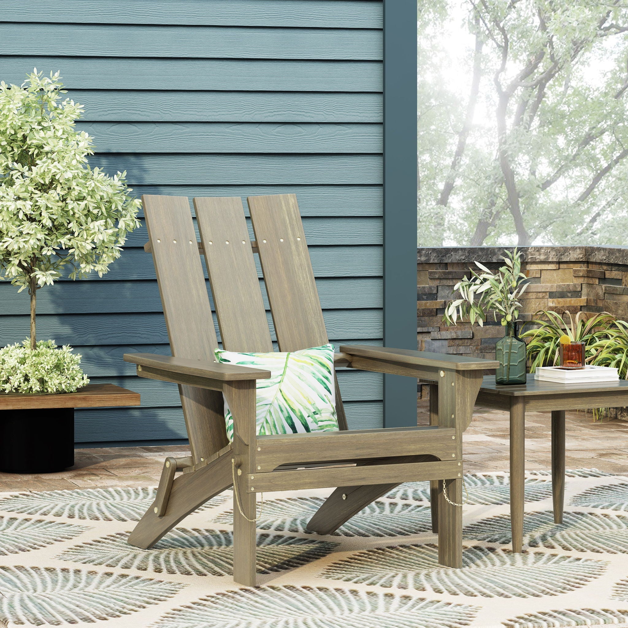 Aurascape Outdoor Comfort Foldable Adirondack Chair by HouseOfZazla