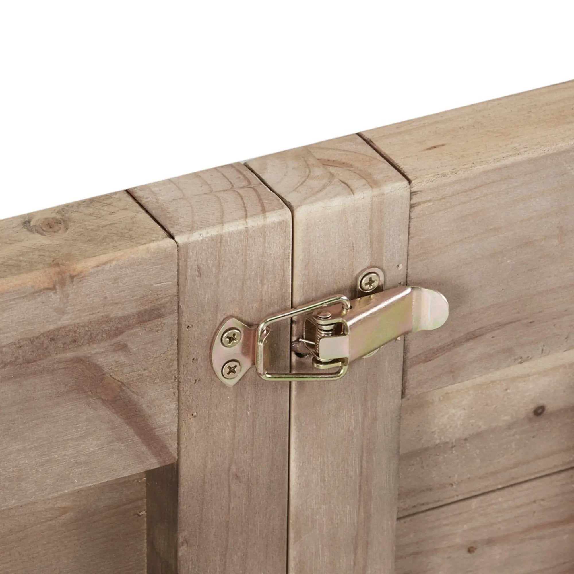Rustic Dining Table with Metal Support in Natural Pine Wood Finish by HouseOfZazla