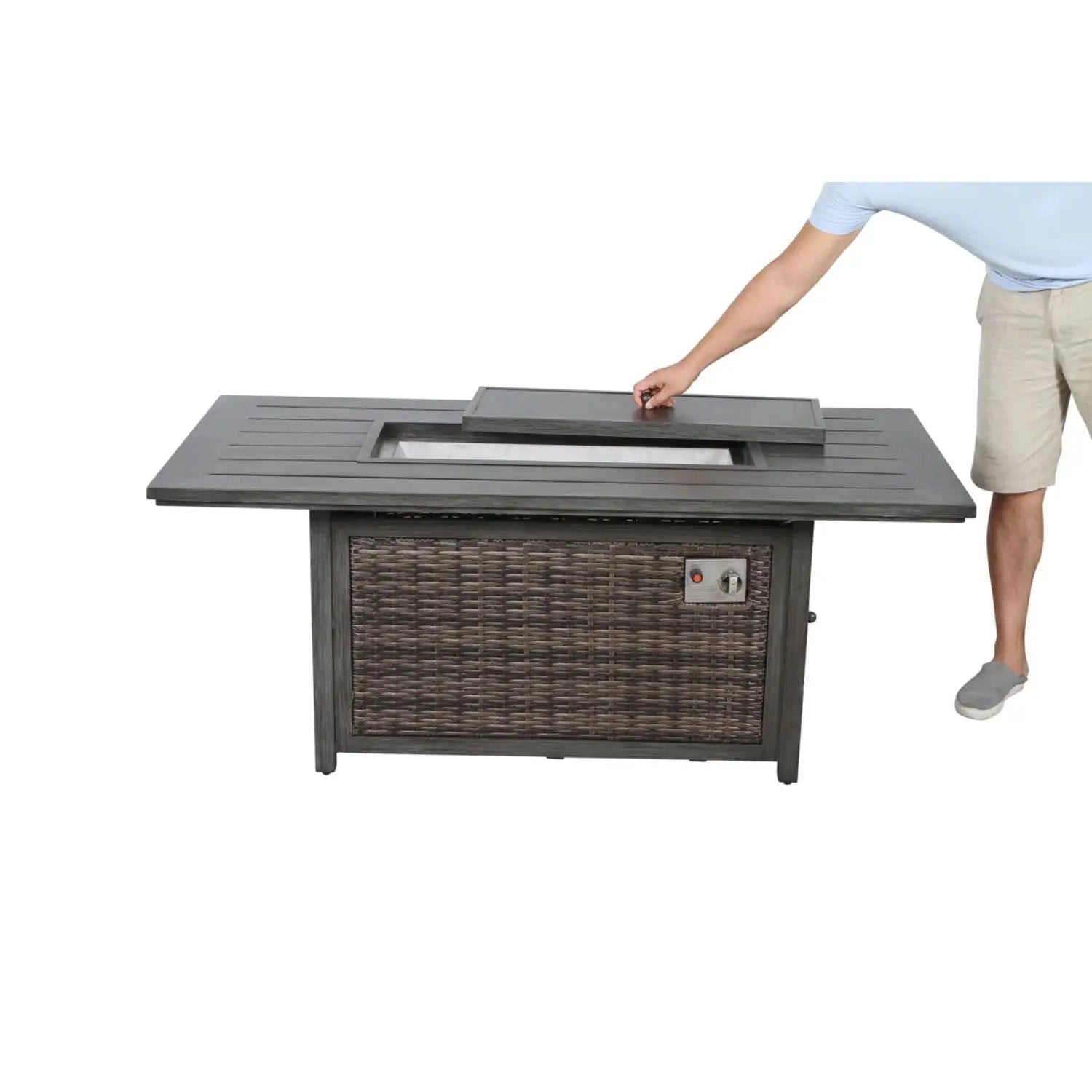 Propane Fire Pit Table - Espresso by Unique Piece Furniture