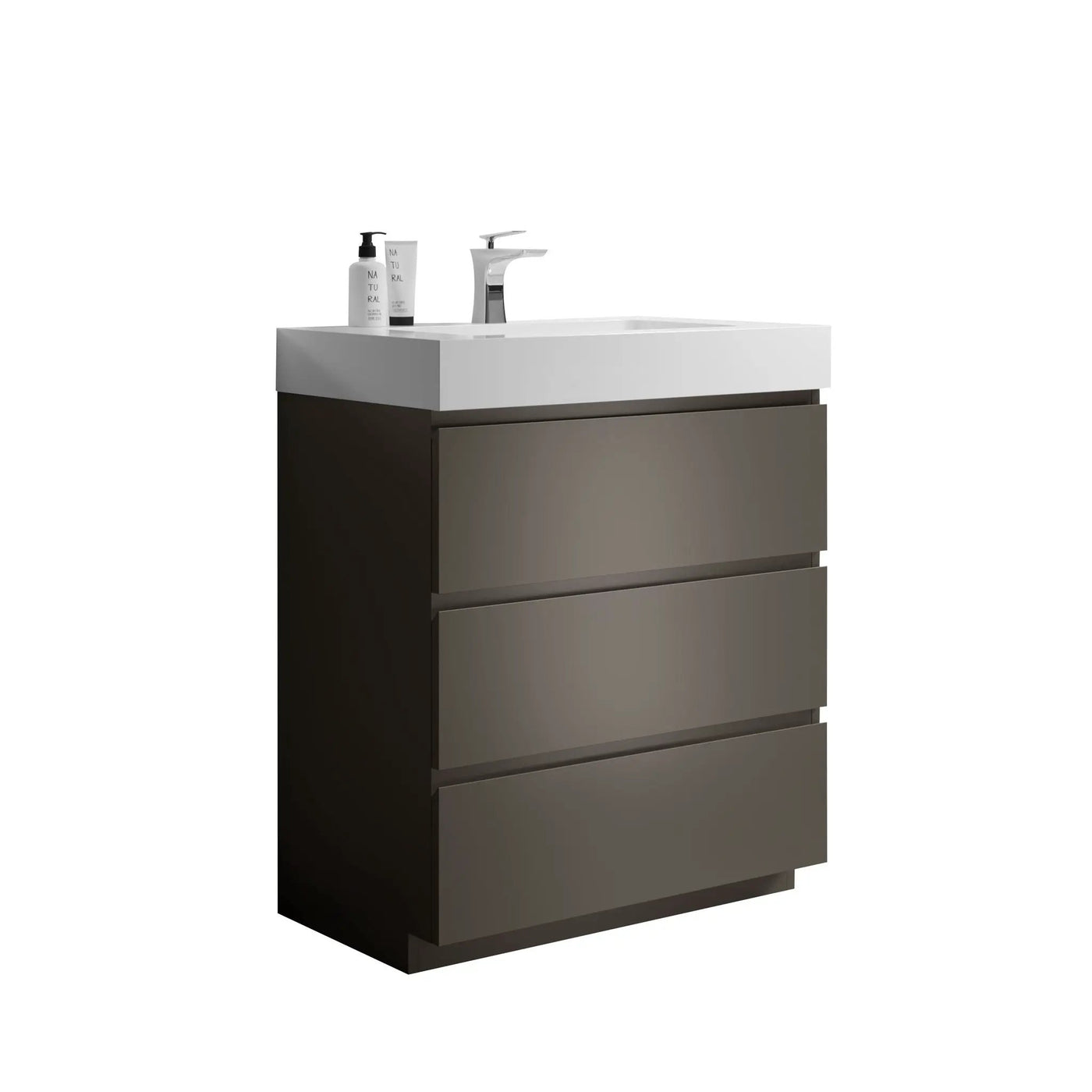 Alice - Bathroom Vanity With Sink, Large Storage Freestanding Bathroom Vanity For Modern Bathroom, One-Piece Sink Basin Without Drain And Faucet by HouseOfZazla