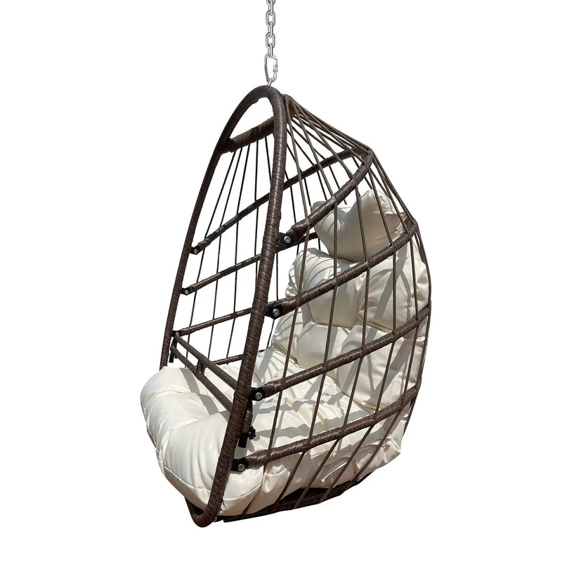Khaki Hanging Swing Egg Chair by HouseOfZazla