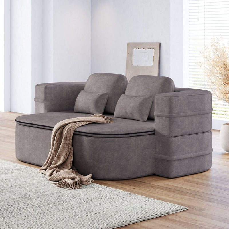 2 In 1 Foldable Sofa Bed With Multi Functional Blanket, Floor Lounge Sofa by HouseOfZazla