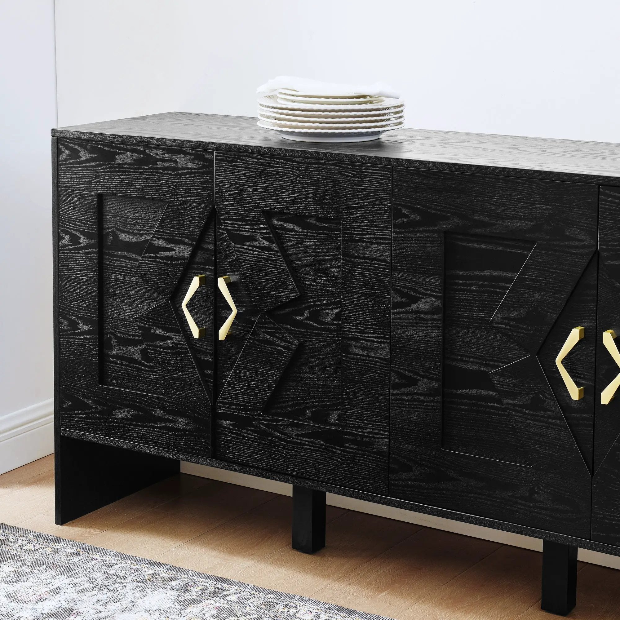 60" Mid Century Modern Sideboard Buffet Cabinet with Storage by HouseOfZazla