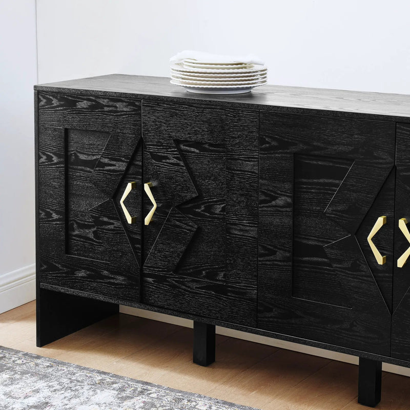 60" Mid Century Modern Sideboard Buffet Cabinet with Storage by HouseOfZazla