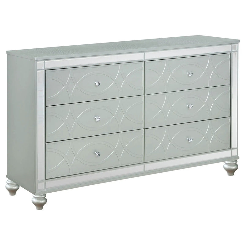 Gunnison 6-drawer Dresser Silver Metallic by Unique Piece Furniture
