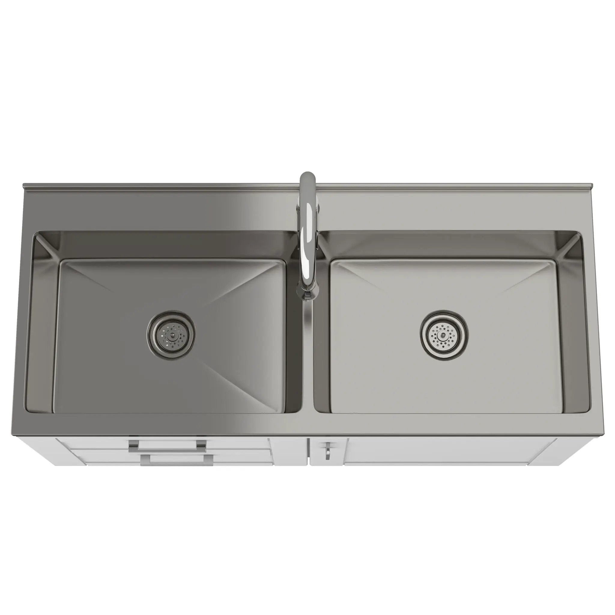 Shaker - Modern Wide Laundry Cabinet With Faucet And Sink - White by HouseOfZazla