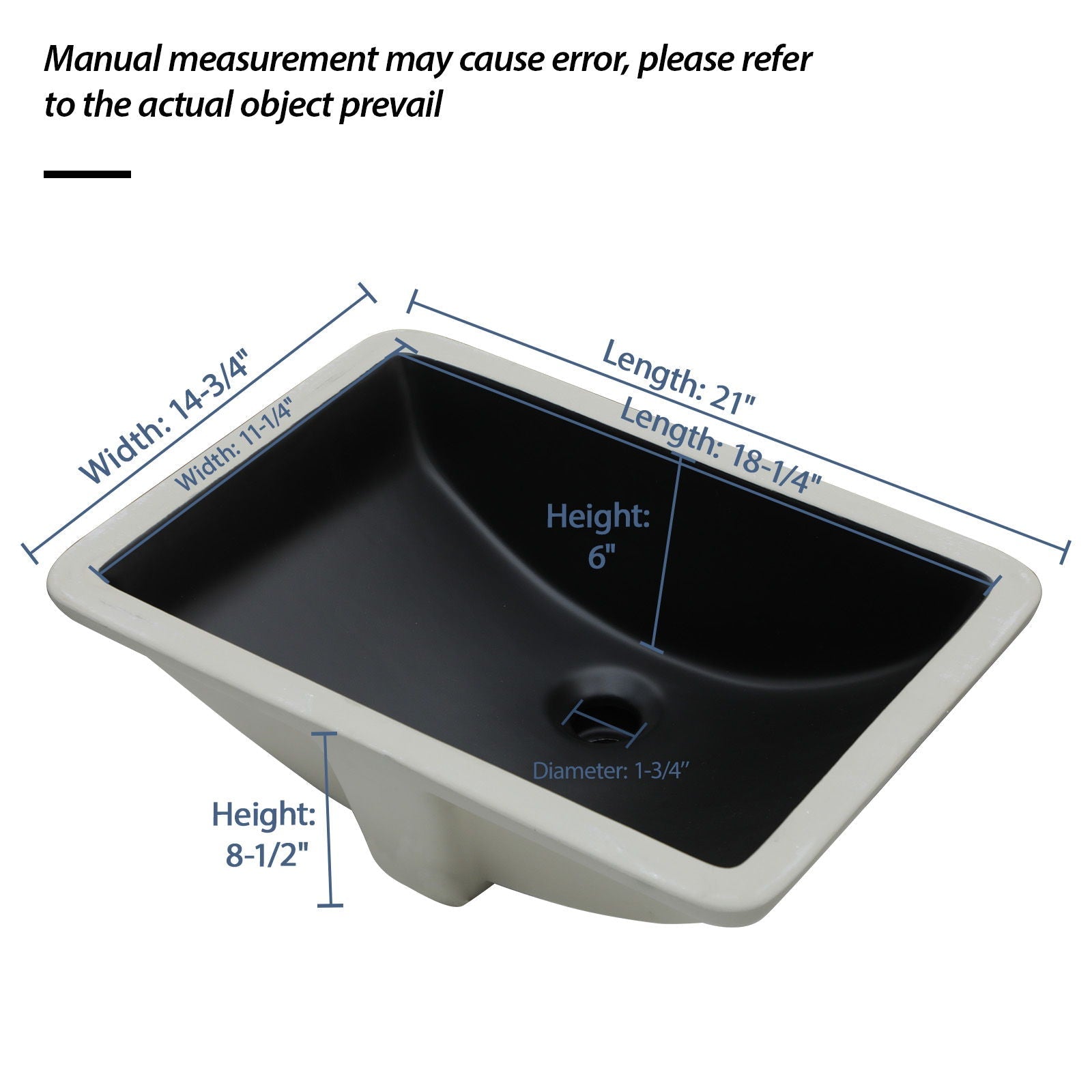 Modern Ceramic Undermount Bathroom Sink With Overflow, High Quality by HouseOfZazla