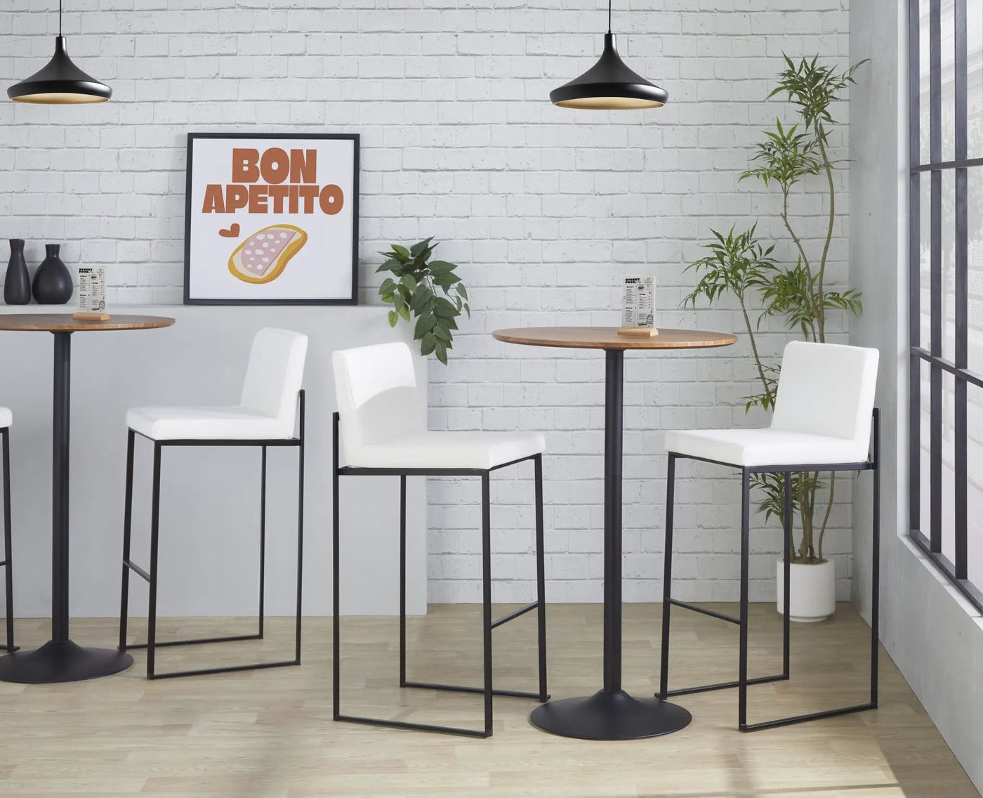 Fuji - Contemporary High Back Barstool Elegant Design by HouseOfZazla