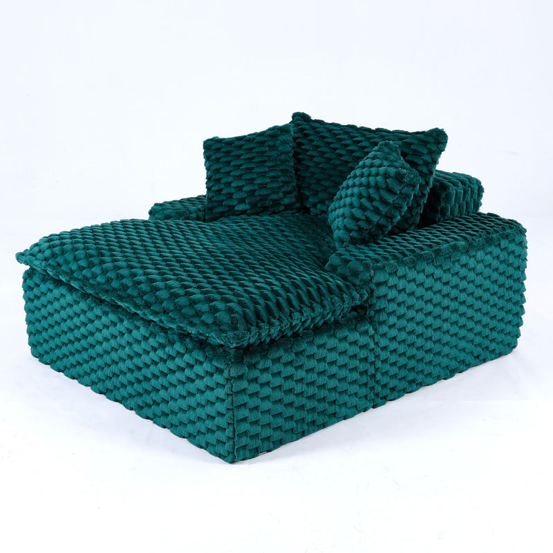 Comfort Bearing Sofa With 2 Pillows And 1 Backrest - Green by HouseOfZazla