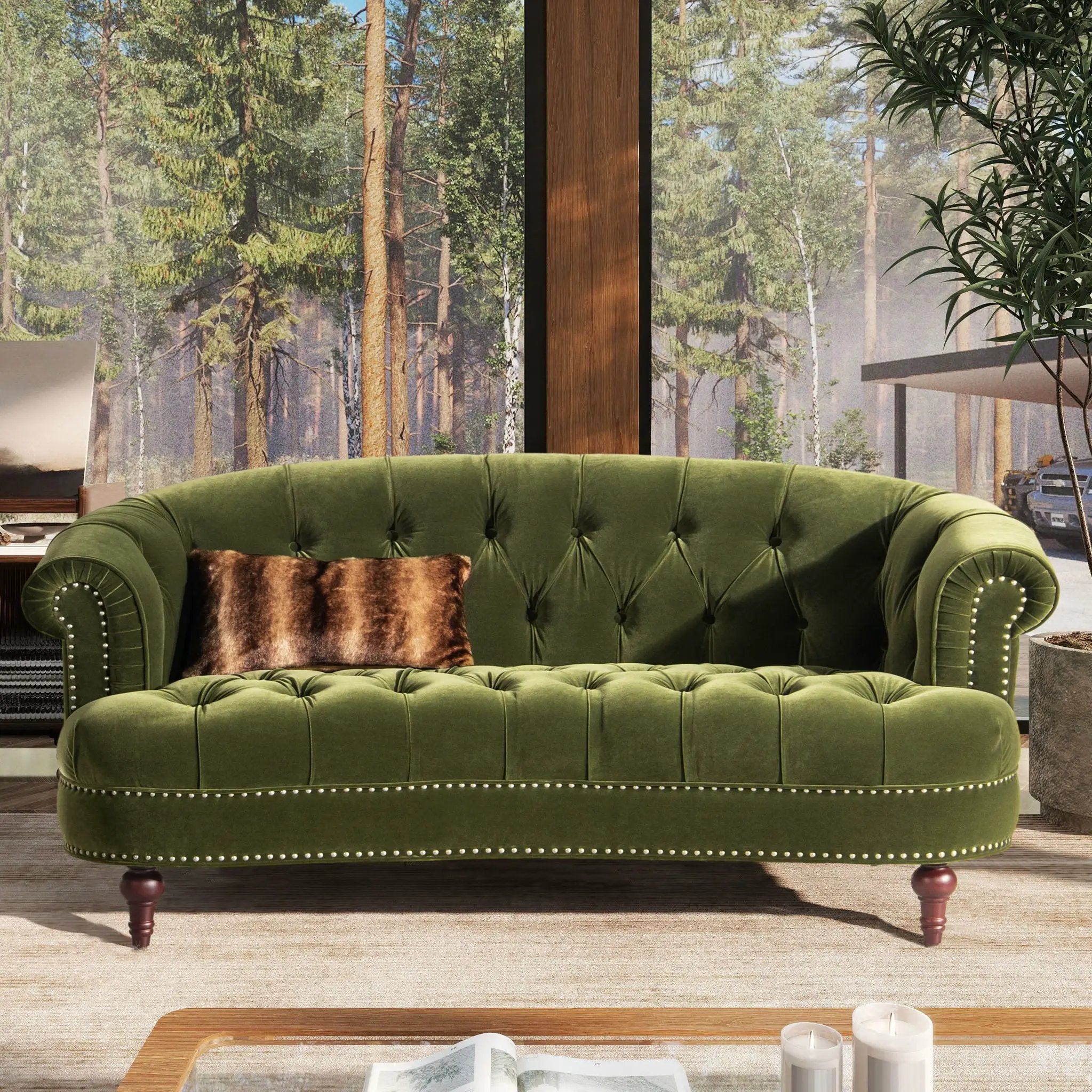 La Rosa - Victorian Chesterfield Loveseat by HouseOfZazla