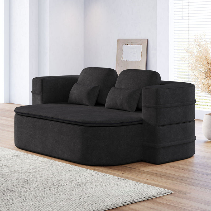 2 In 1 Foldable Sofa Bed With Multi Functional Blanket, Floor Lounge Sofa by HouseOfZazla