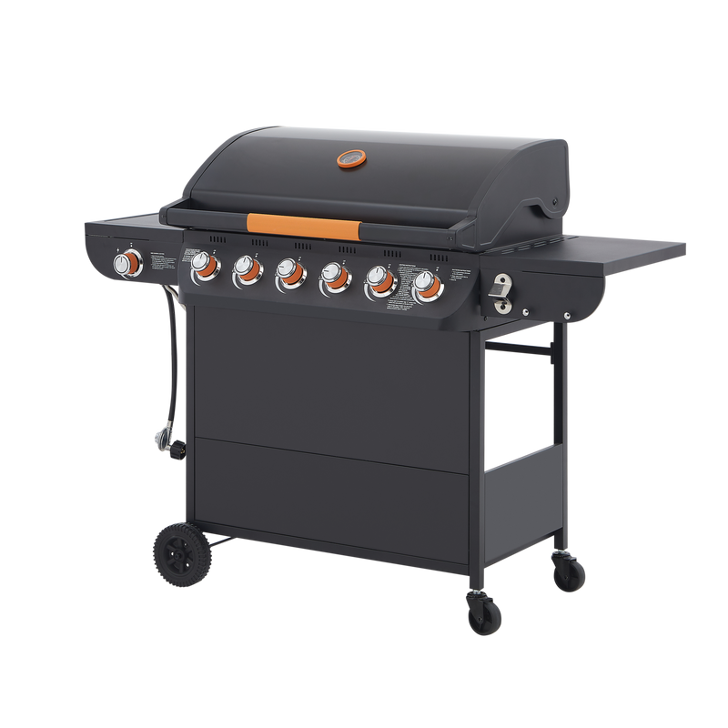6 Burner BBQ Propane Gas Grill with Side Burner by HouseOfZazla