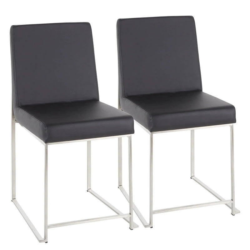 Fuji - Contemporary Modern Elegance High Back Dining Chair (Set of 2) by HouseOfZazla