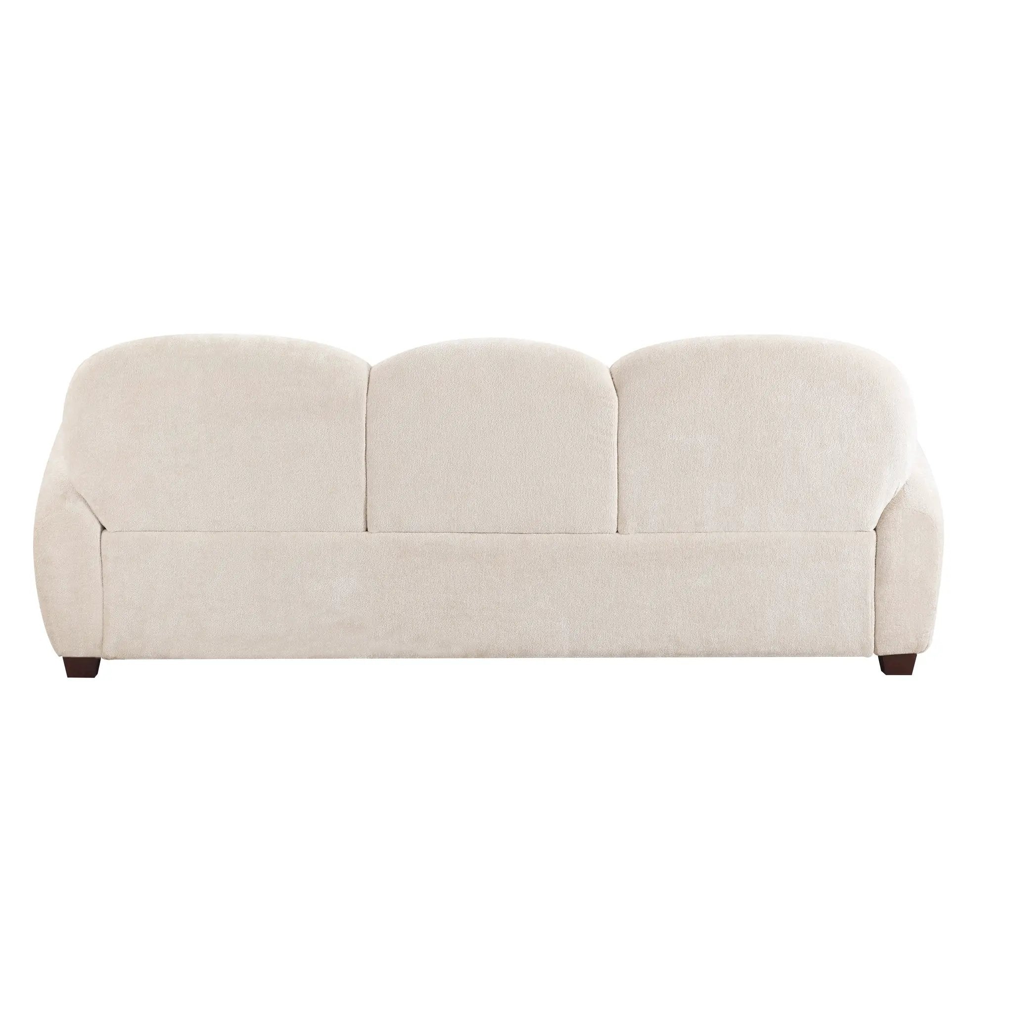 78 in. Modern 3 Seater Boucle Sofa Upholstered Couch with 3 Pillows by HouseOfZazla