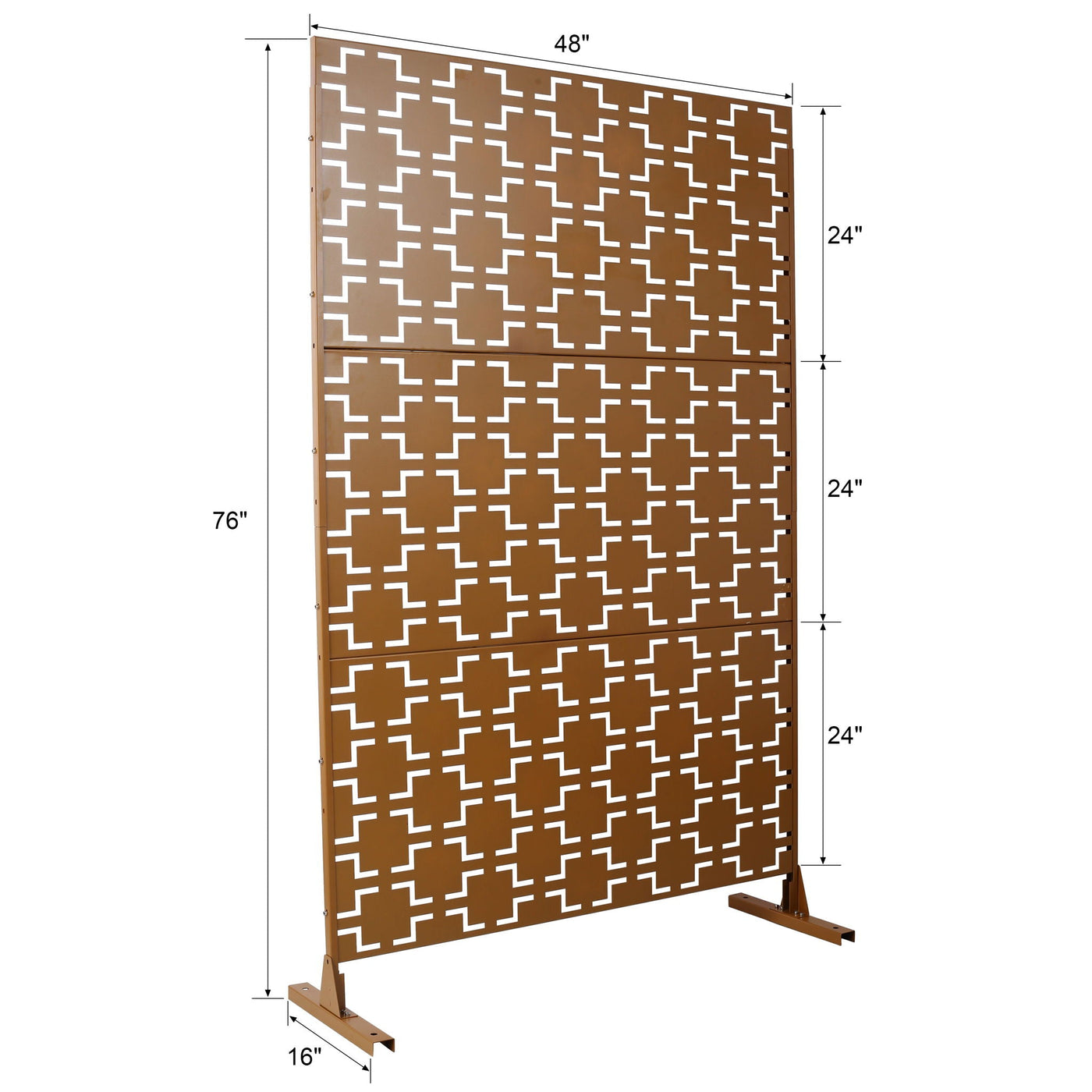 Outdoor & Indoor Metal Privacy Freestanding Decorative Screen by Unique Piece Furniture