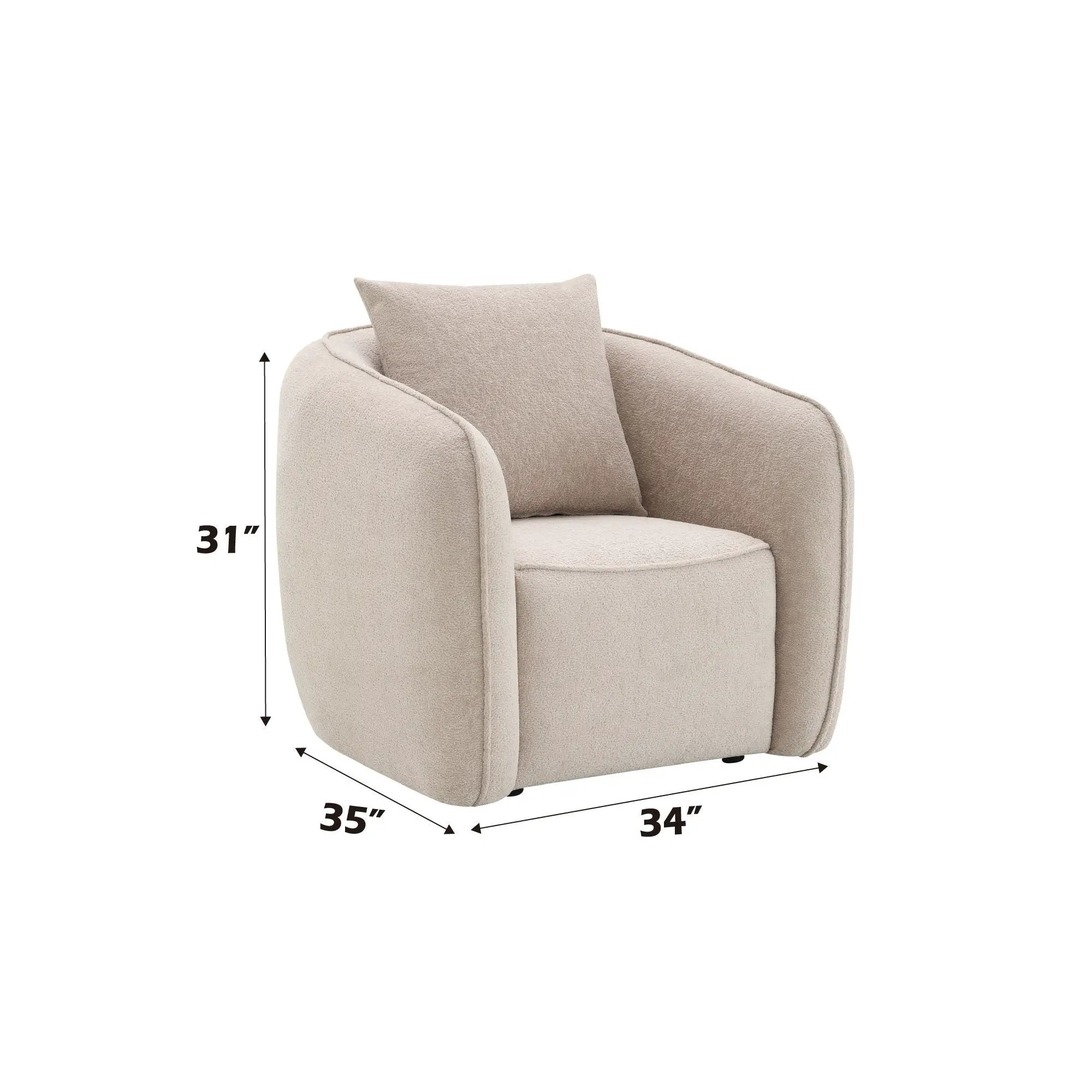 Keith - Chair With 1 Matching Color Toss Pillows by Unique Piece Furniture