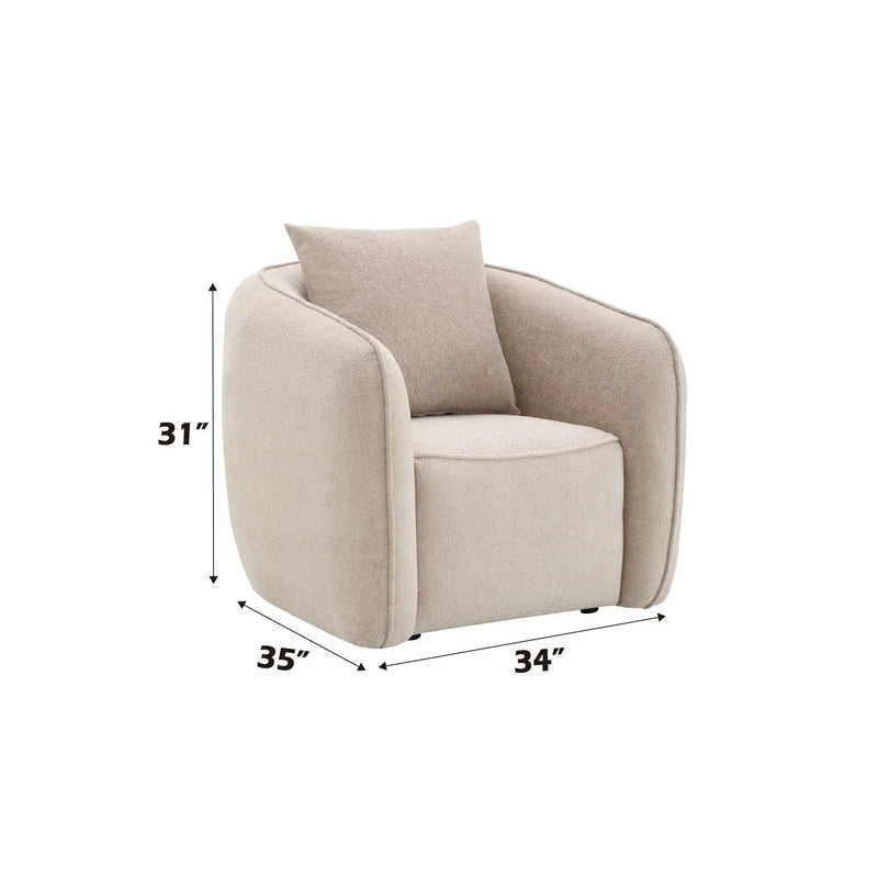 Keith - Chair With 1 Matching Color Toss Pillows by Unique Piece Furniture