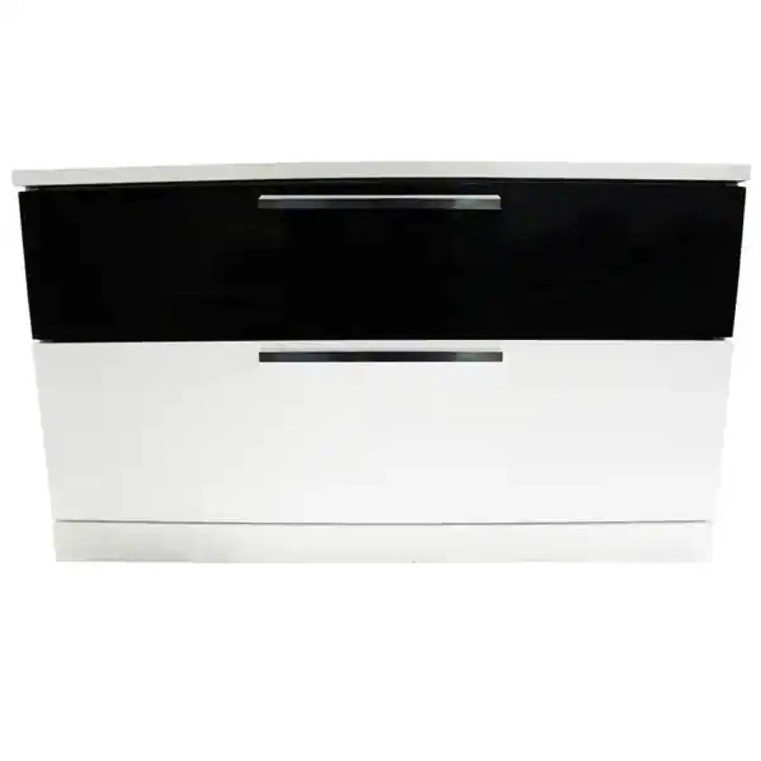 2 Drawer Nightstand, Bedside Table - White / Black by Unique Piece Furniture